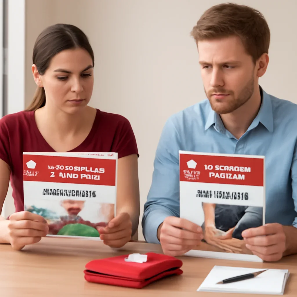 ECE worker and general employee comparing first aid course outlines