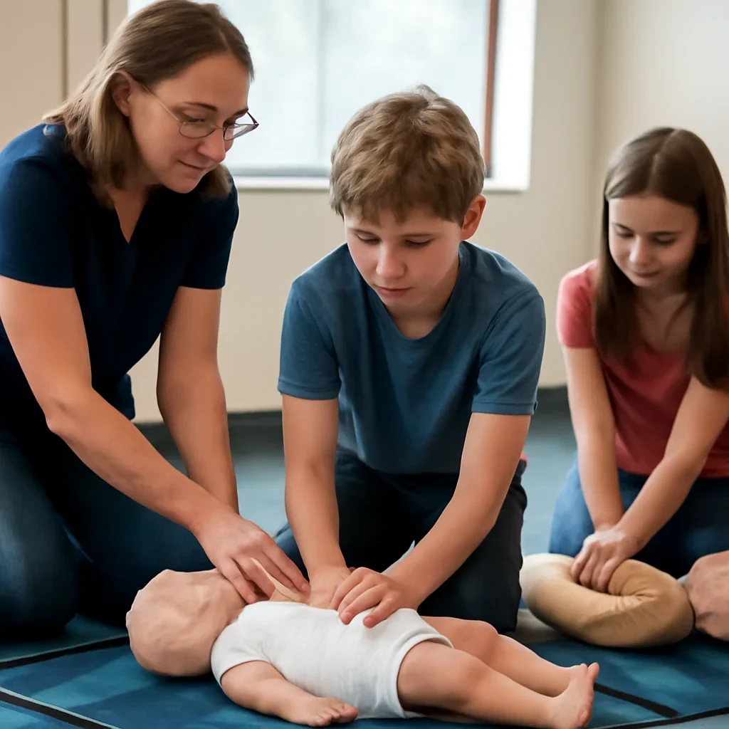 Instructor guiding Infant And Child CPR Basics Vancouver skill practice in Vancouver